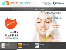 Tablet Screenshot of fisiomartins.com